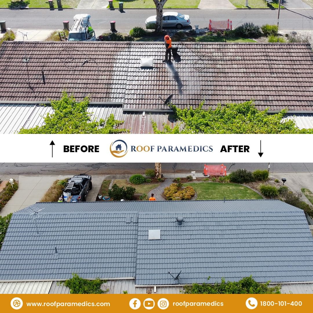 roof restoration adelaide - Before After