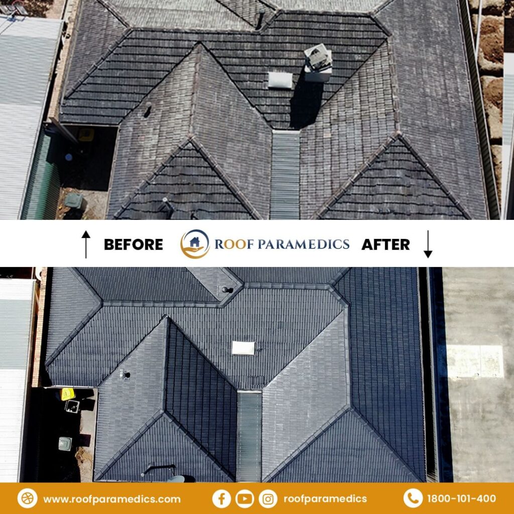 roof restoration adelaide -Before after