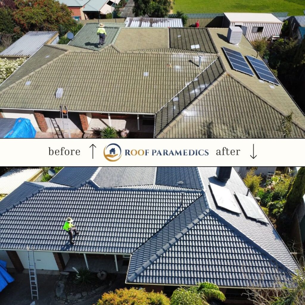 roof restoration adelaide -Before after