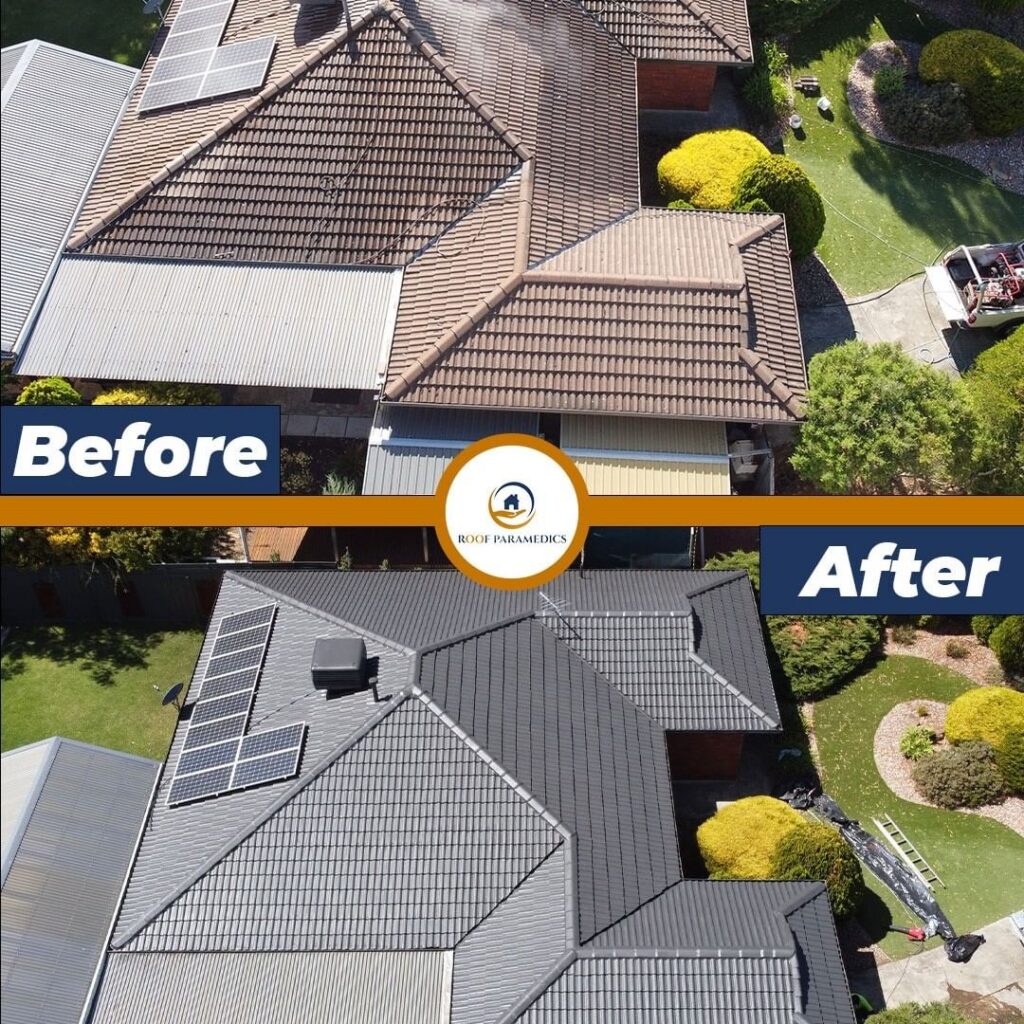 roof restoration adelaide -Before after