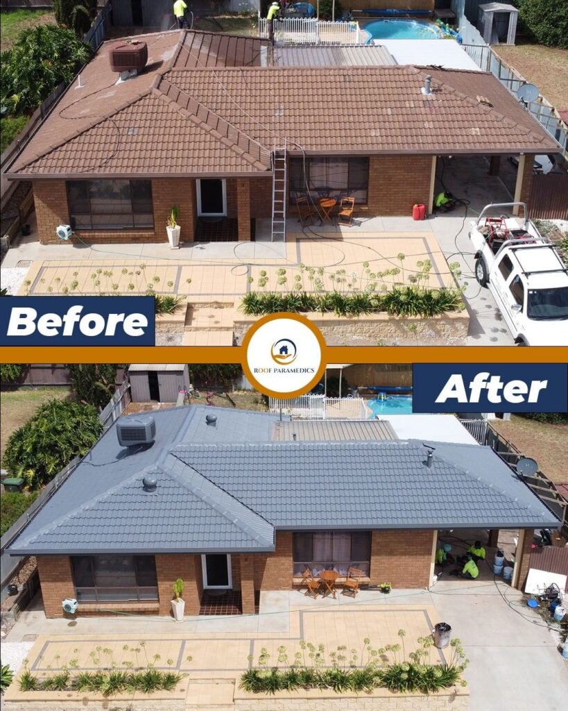 roof restoration adelaide -Before after