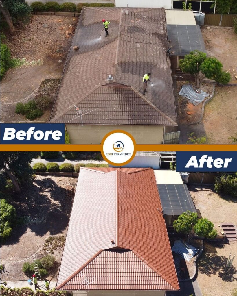 roof restoration adelaide -Before after