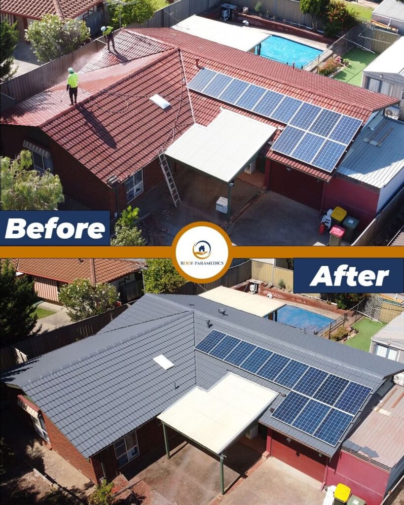 roof restoration adelaide -Before after