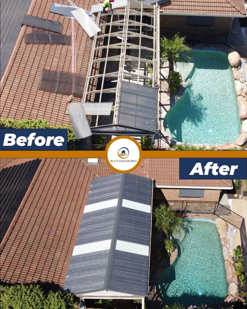 roof restoration adelaide -Before after