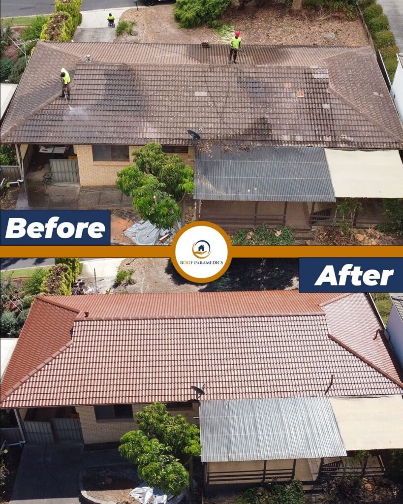 roof restoration adelaide -Before after